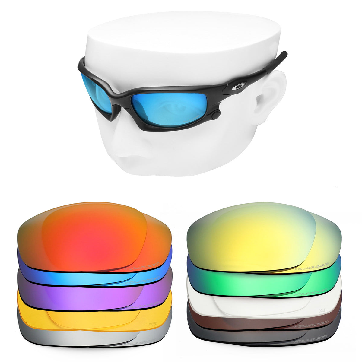 OOWLIT Premium Polarized Replacement Lenses for Oakley Split