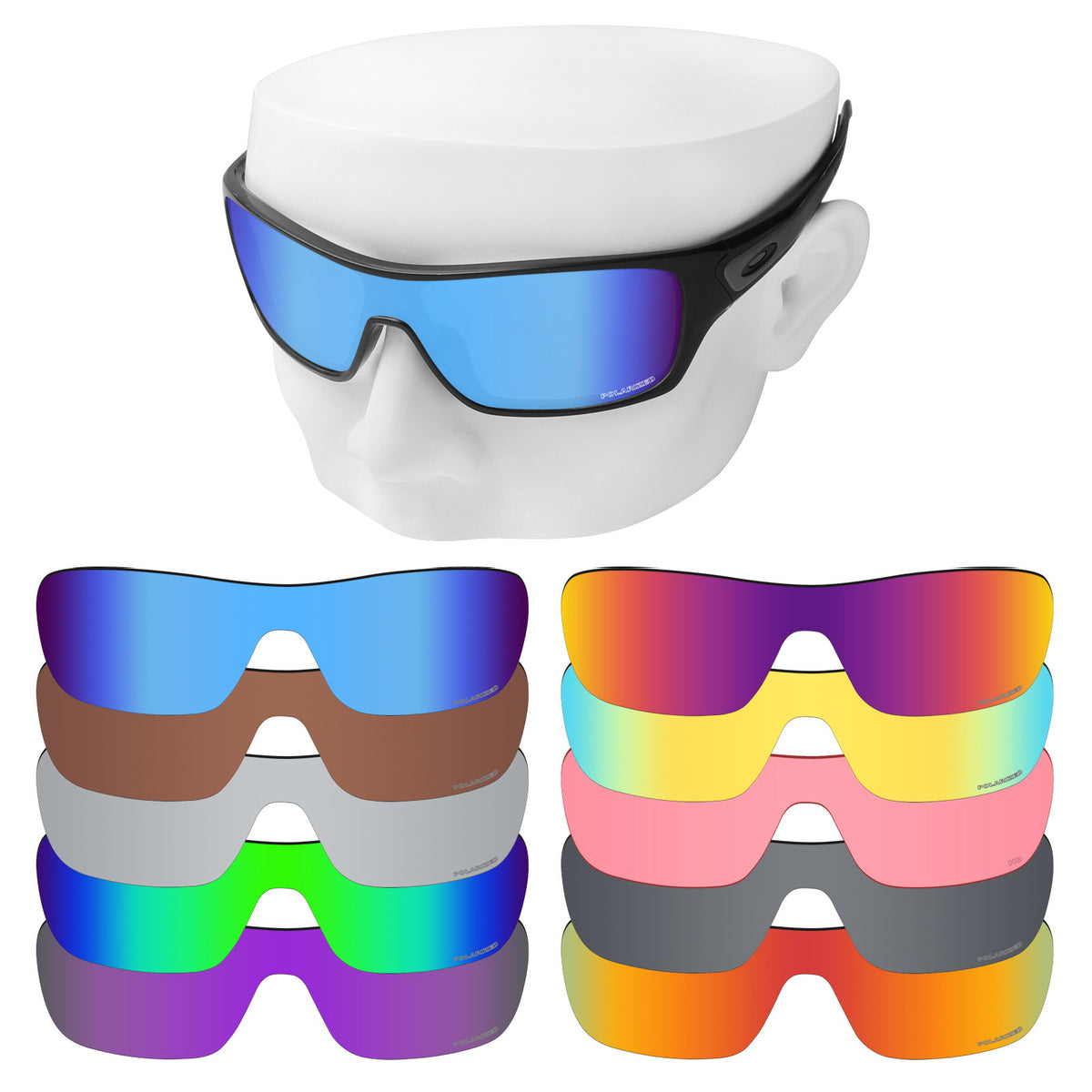 OOWLIT Replacement Lenses for Oakley Turbine Rotor Sunglass