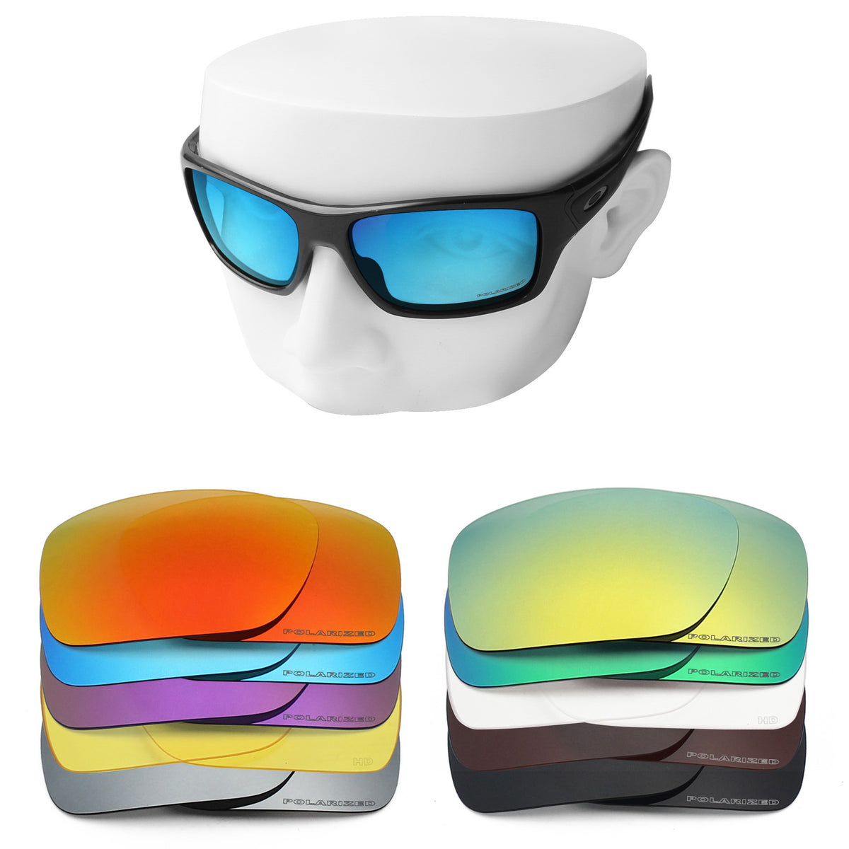OOWLIT Replacement Lenses for Oakley Turbine Sunglass