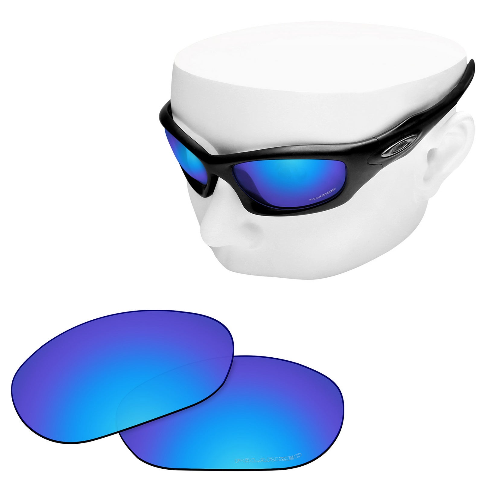 4 Pair Polarized Replacement Lenses For Spy Optic Hielo Sunglasses - Stealth, Fire, Ice, Emerald